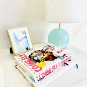 x2 Kate Spade Teal/Aqua Sphere Lamps